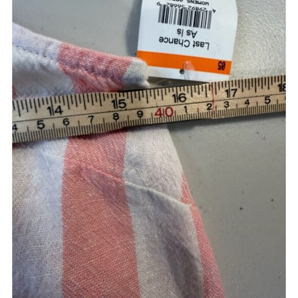 Abound Pink & White Striped Sleeveless Crop Top XS - Picture 6 of 7